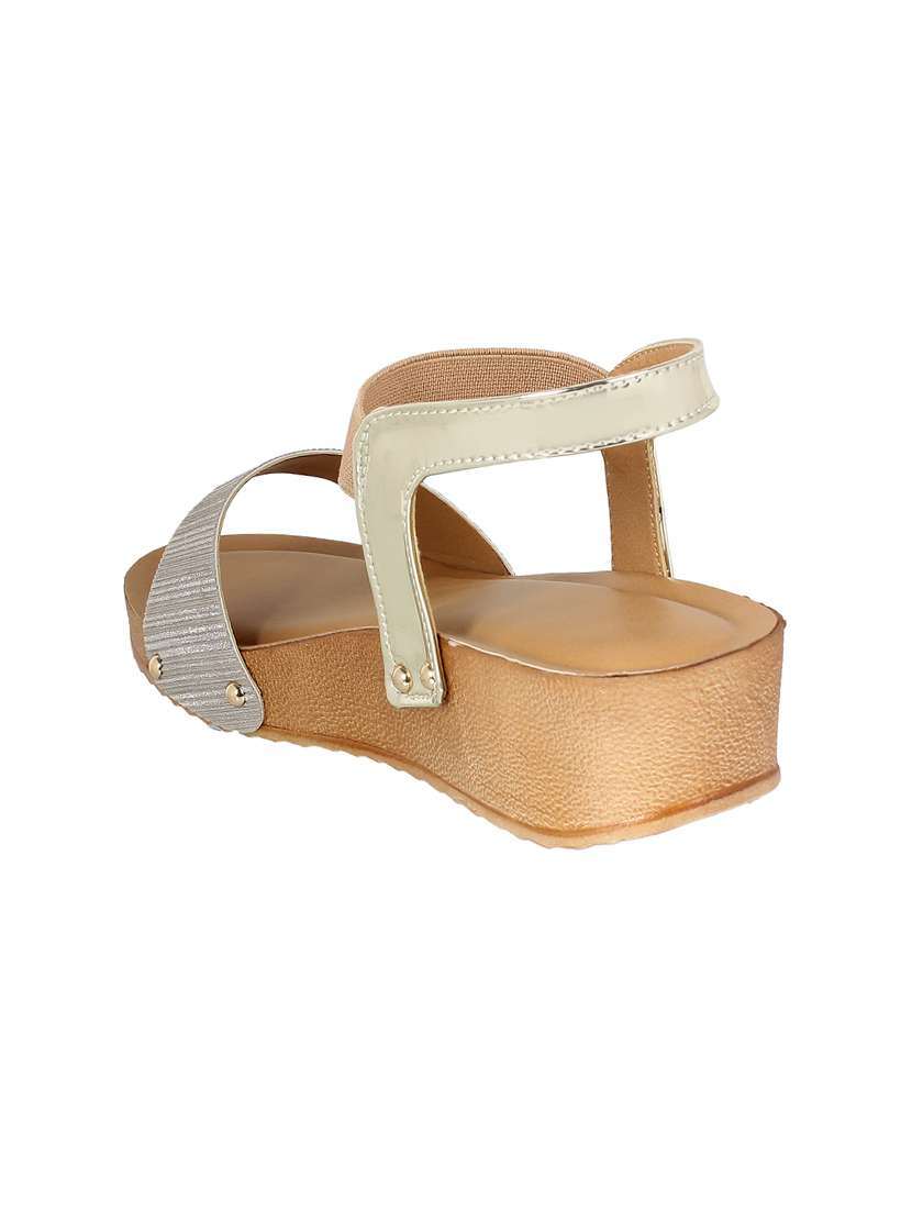 gold back strap wedges - 17086813 -  Standard Image - 2