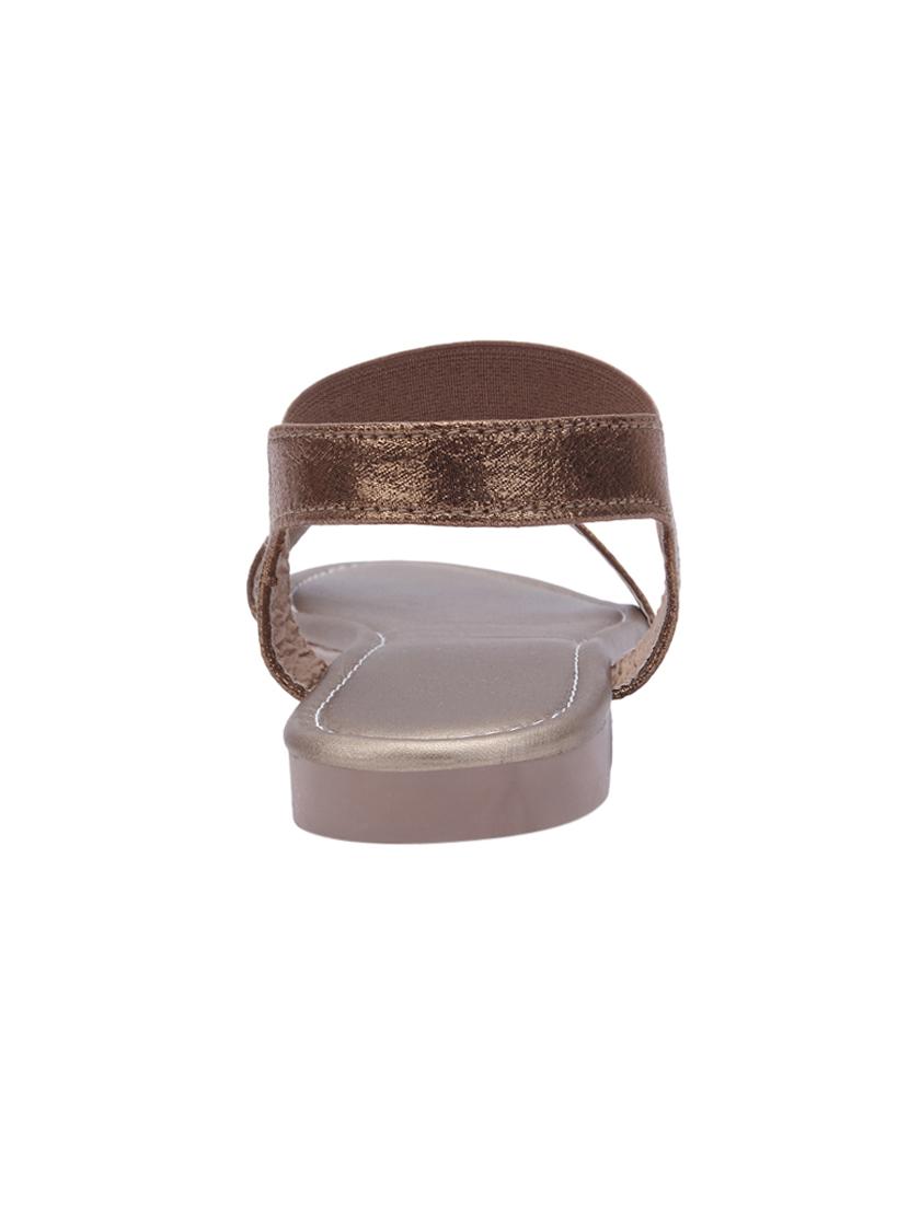 copper back strap sandals - 17086859 - Standard Image - 2
