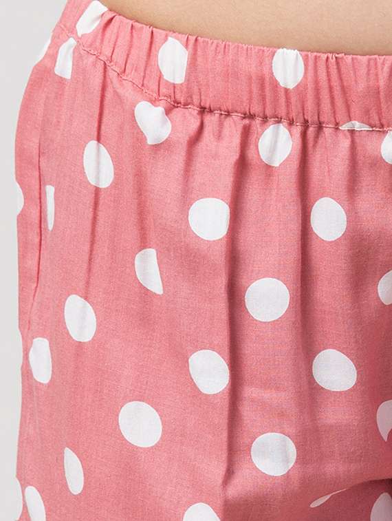 Mid Rise Polka Dot Shorts 