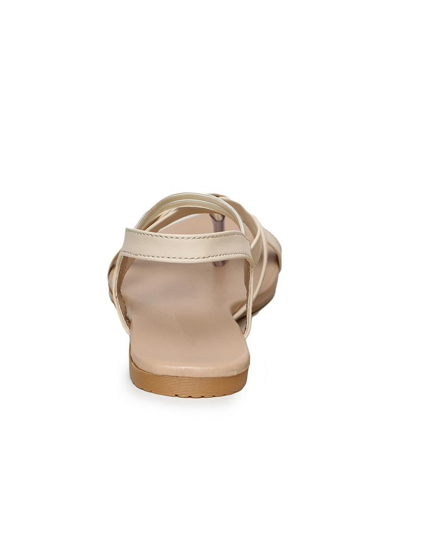 beige solid back strap sandal - 17087970 - Standard Image - 2