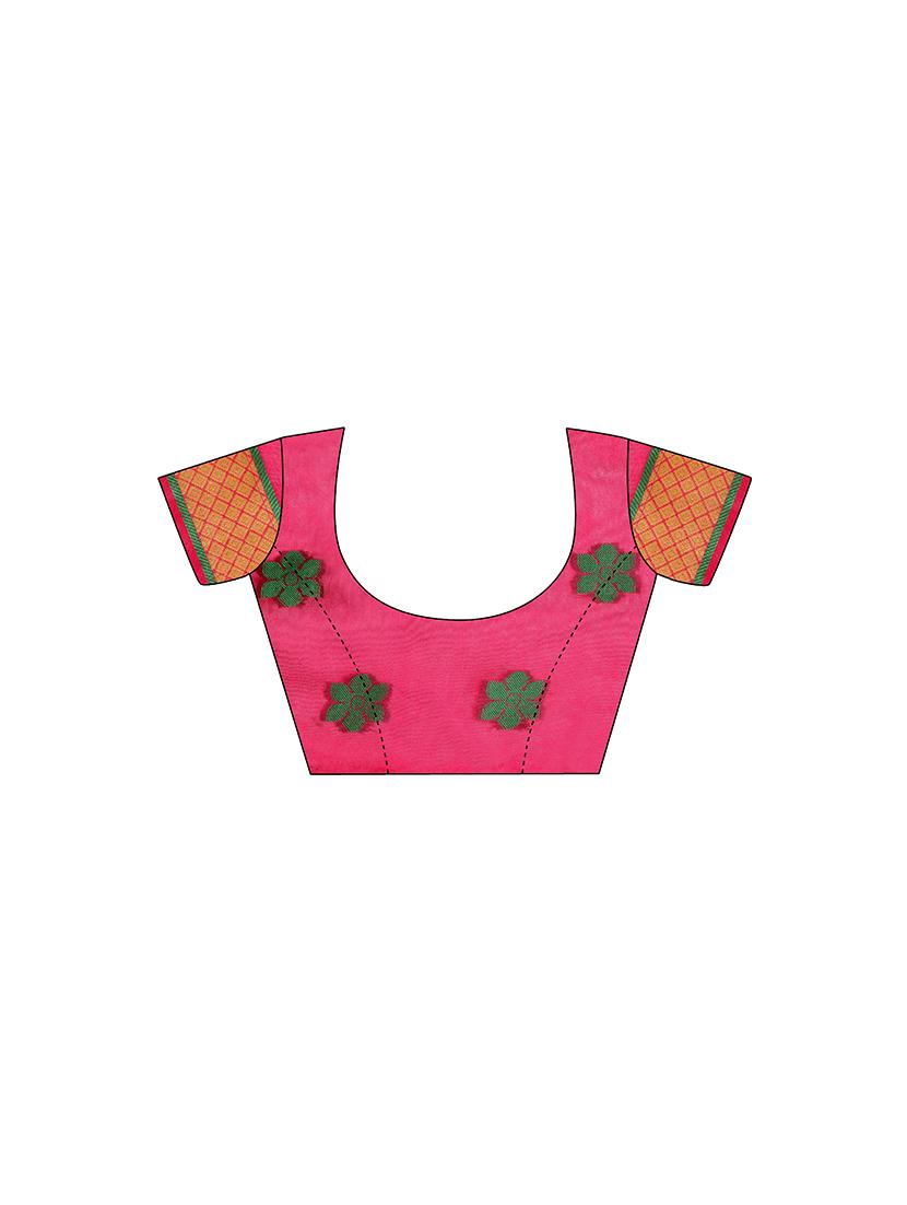 embroidered kanjivaram saree with blouse - 17088922 - Standard Image - 2