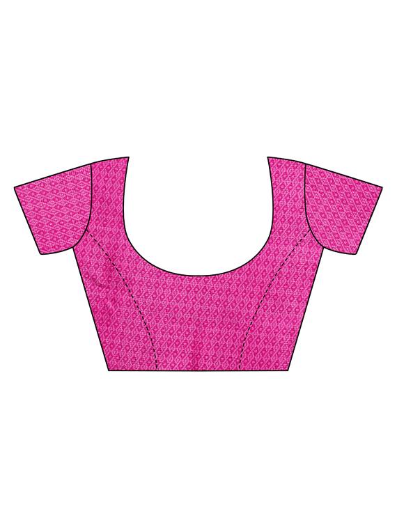 checkered printed saree with blouse - 17089009 - Standard Image - 2