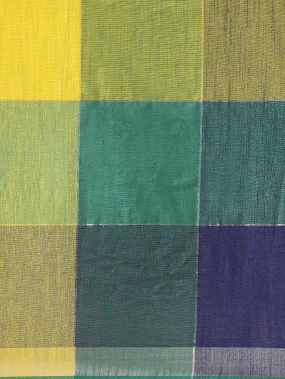 multi colored linen saree with blouse - 17089874 - Standard Image - 2