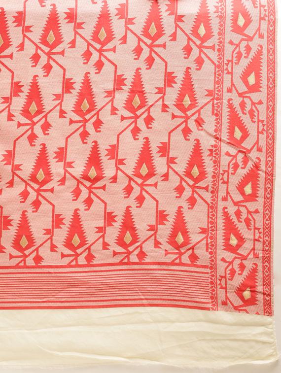 self design jamdani saree with blouse - 17089912 - Standard Image - 2