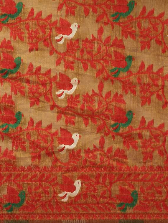 self design jamdani saree with blouse - 17089916 -  Standard Image - 2