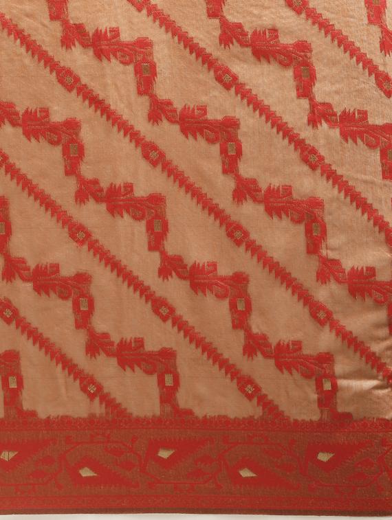 self design jamdani saree with blouse - 17089920 - Standard Image - 2