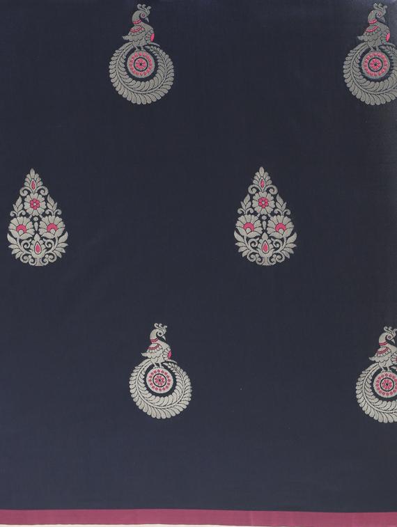 self design banarasi saree with blouse - 17089947 - Standard Image - 2