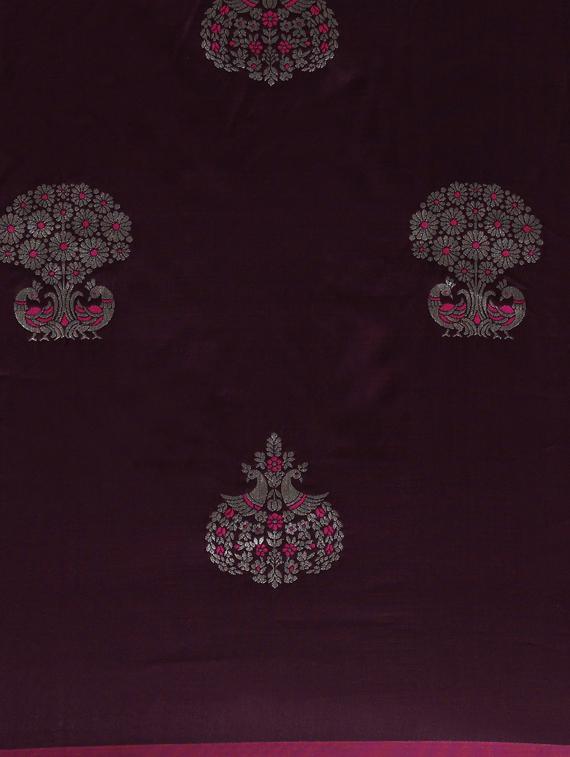 self design banarasi saree with blouse - 17089956 - Standard Image - 2