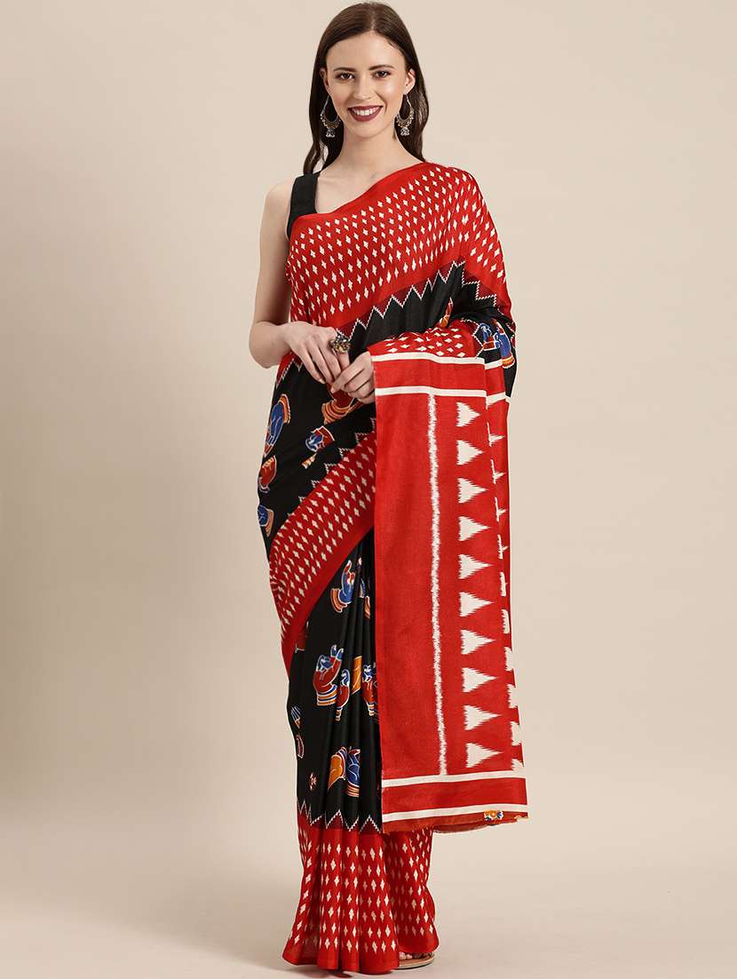 kalamkari jamdani saree with blouse