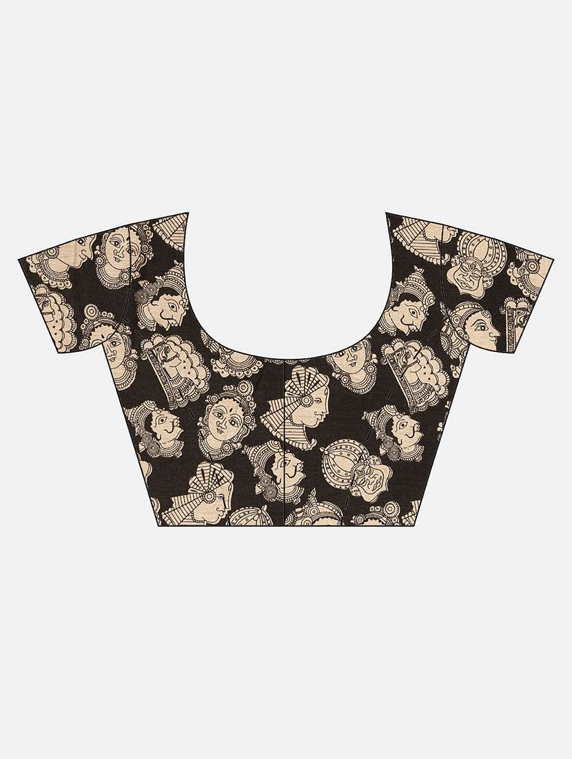 kalamkari printed saree with blouse - 17090014 -  Standard Image - 2