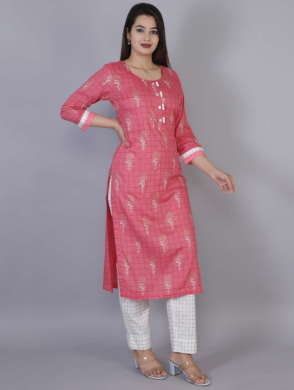 printed kurta pant set