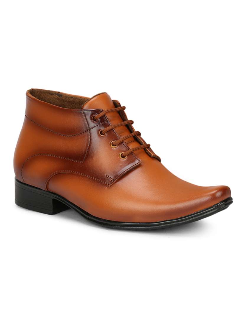 tan lace-up derbys