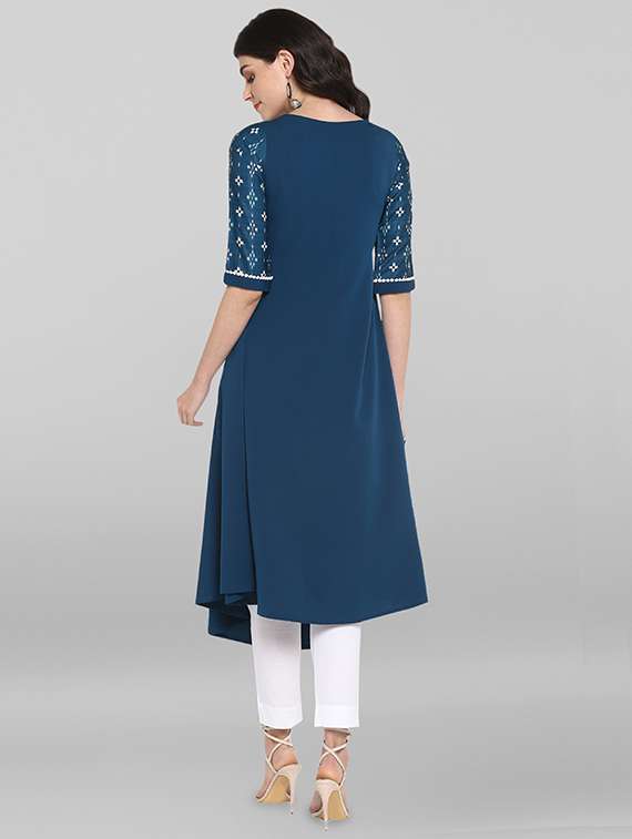 women's flared kurta - 17097770 -  Standard Image - 2