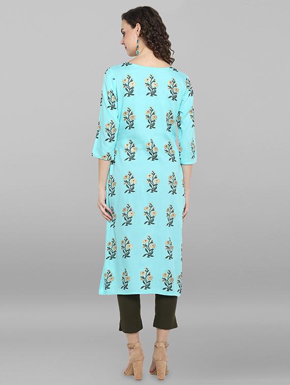 floral straight kurta - 17097773 - Standard Image - 2