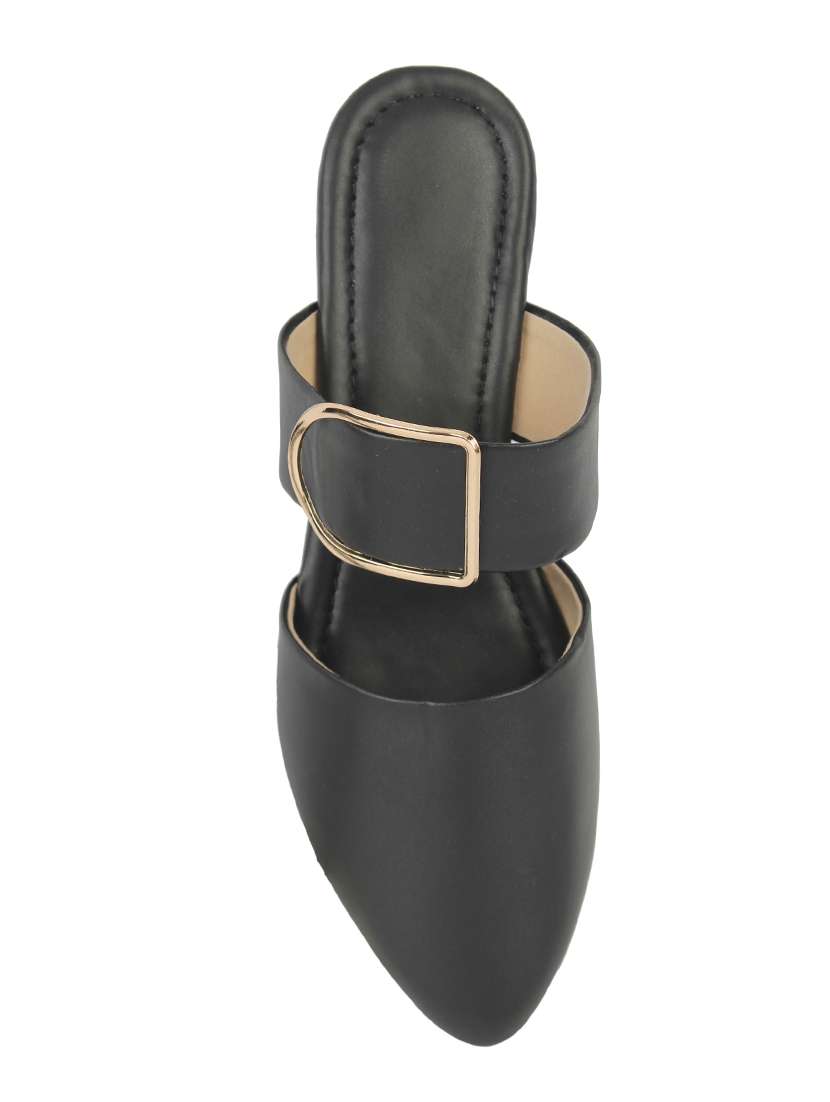 black slip on sandals - 17097935 -  Standard Image - 2