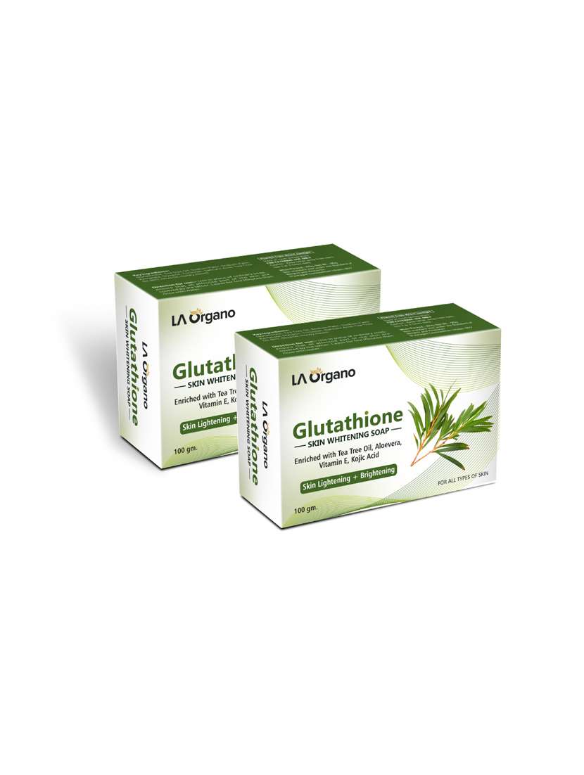 la organo glutathione teatree skin lightening & brightening soap for all skin type (100gm) pack of 2
