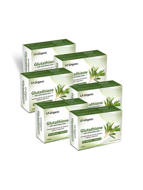 la organo glutathione teatree skin lightening & brightening soap for all skin type (100gm) pack of 6 - 17098917 -  Standard Image - 0
