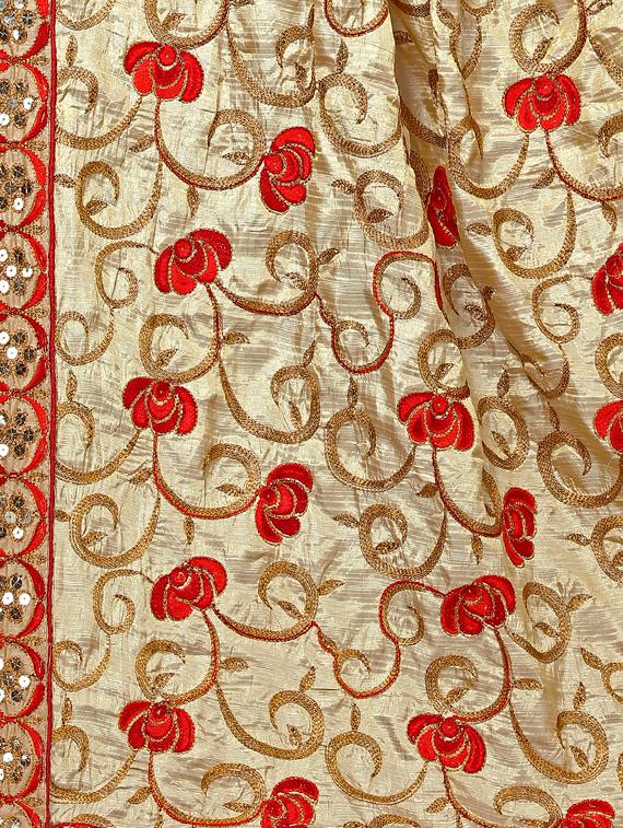 bordered embroidered saree with blouse - 17100490 - Standard Image - 2