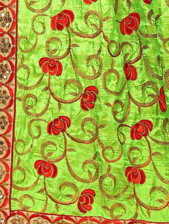 bordered embroidered saree with blouse - 17100492 - Standard Image - 2