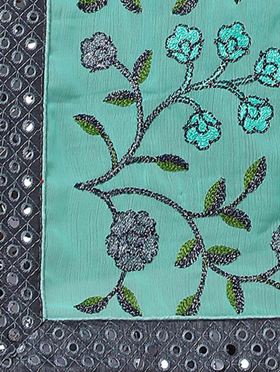 bordered embroidered saree with blouse - 17100509 - Standard Image - 2