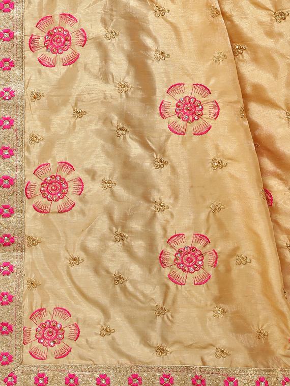 pastel embroidered saree with blouse - 17100530 - Standard Image - 2