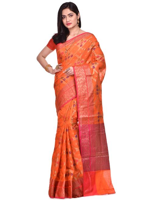self design banarasi saree with blouse - 17100925 -  Standard Image - 0