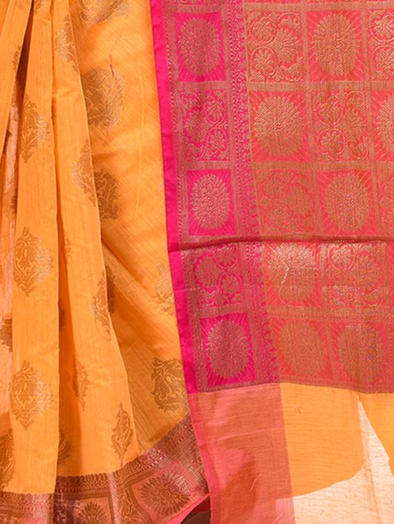 self design banarasi saree with blouse - 17100929 - Standard Image - 2