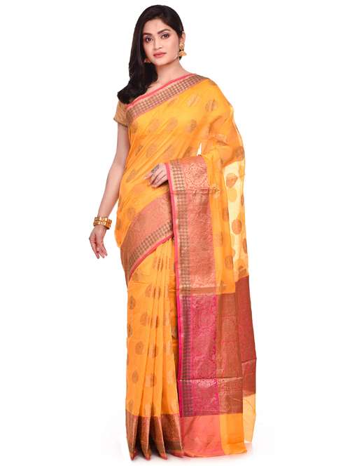 self design banarasi saree with blouse - 17100933 -  Standard Image - 0