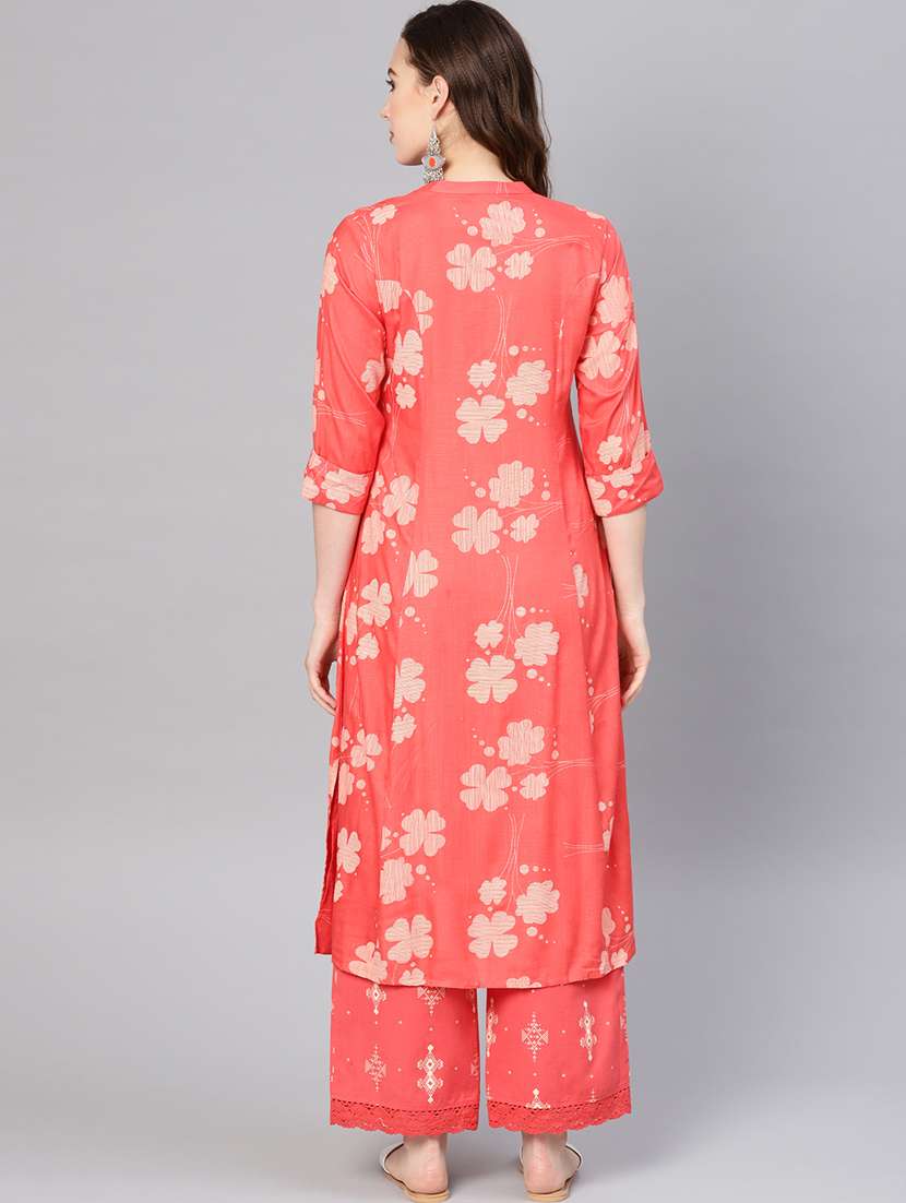 floral kurta palazzo set - 17101812 -  Standard Image - 2