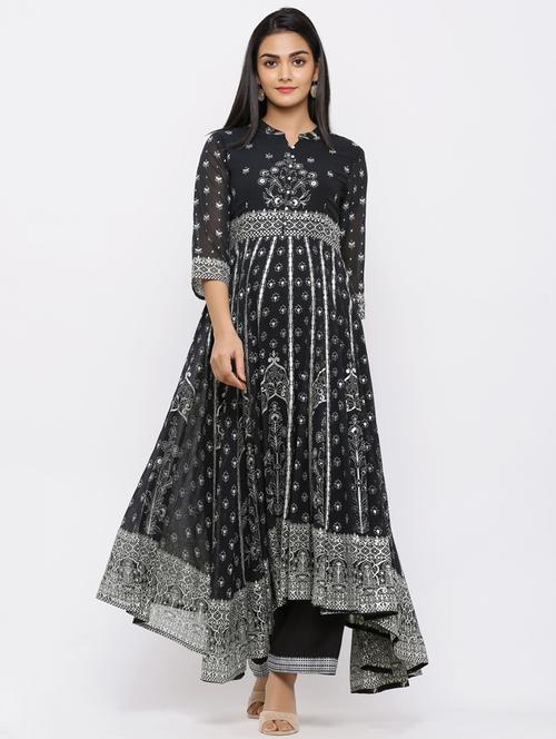 printed kurta palazzo set - 17101822 - Standard Image - 0