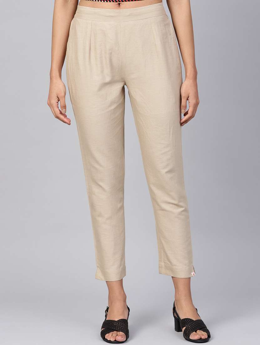 grey cotton tapered pant