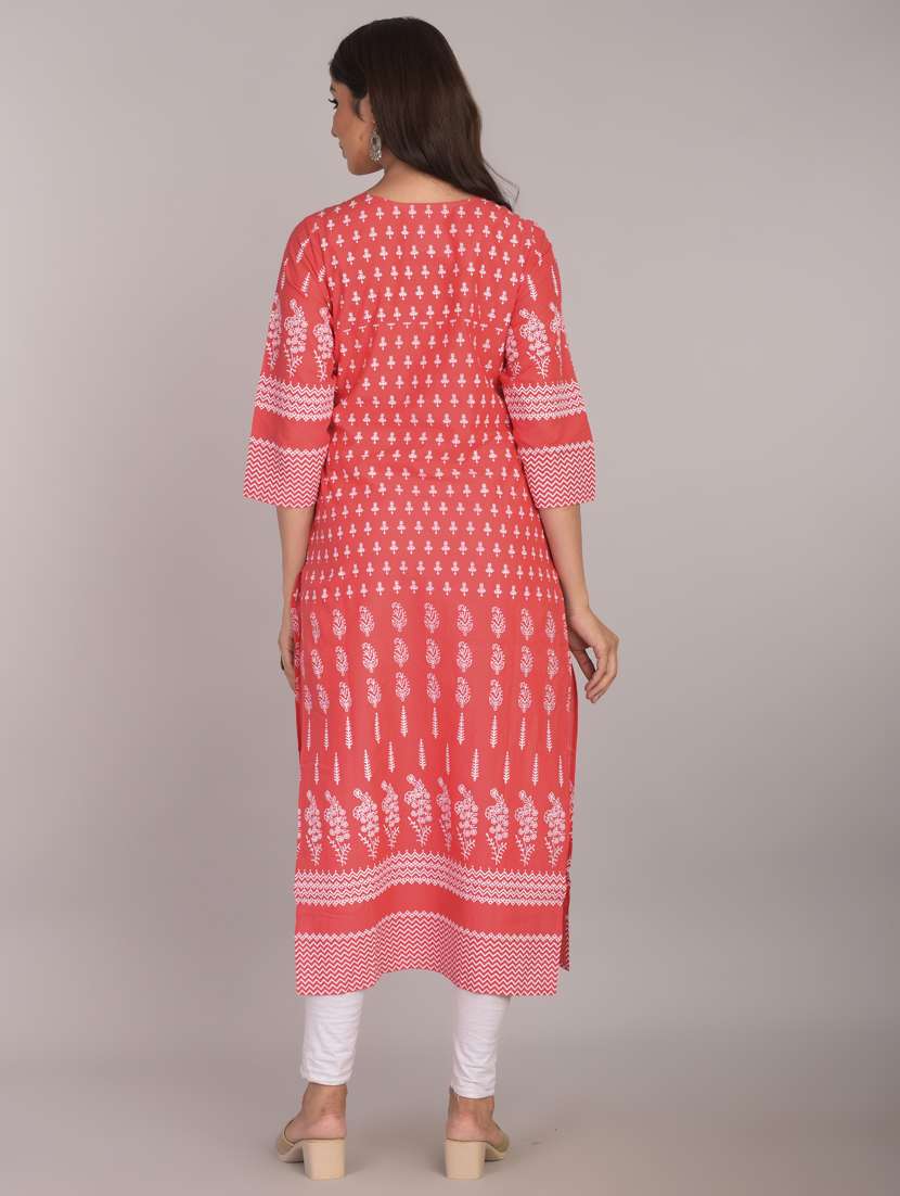Women's Straight Kurta - 17101971 -  Standard Image - 2