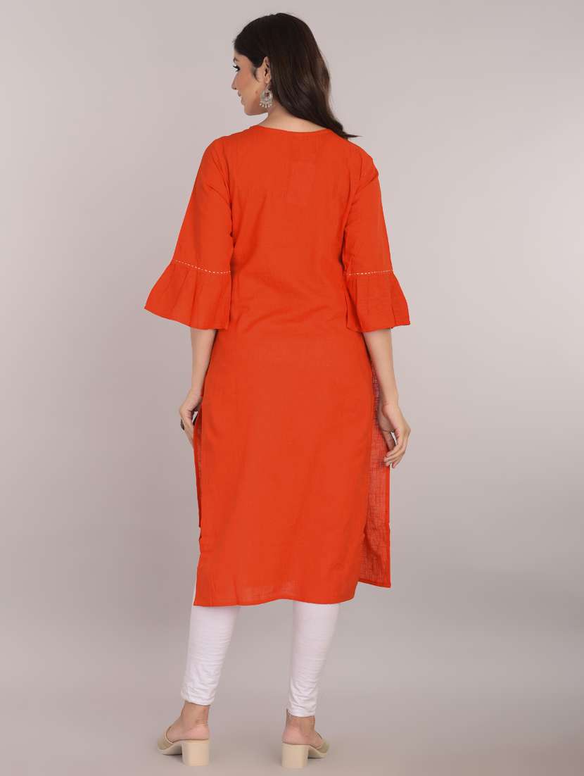 women's straight kurta - 17101987 -  Standard Image - 2