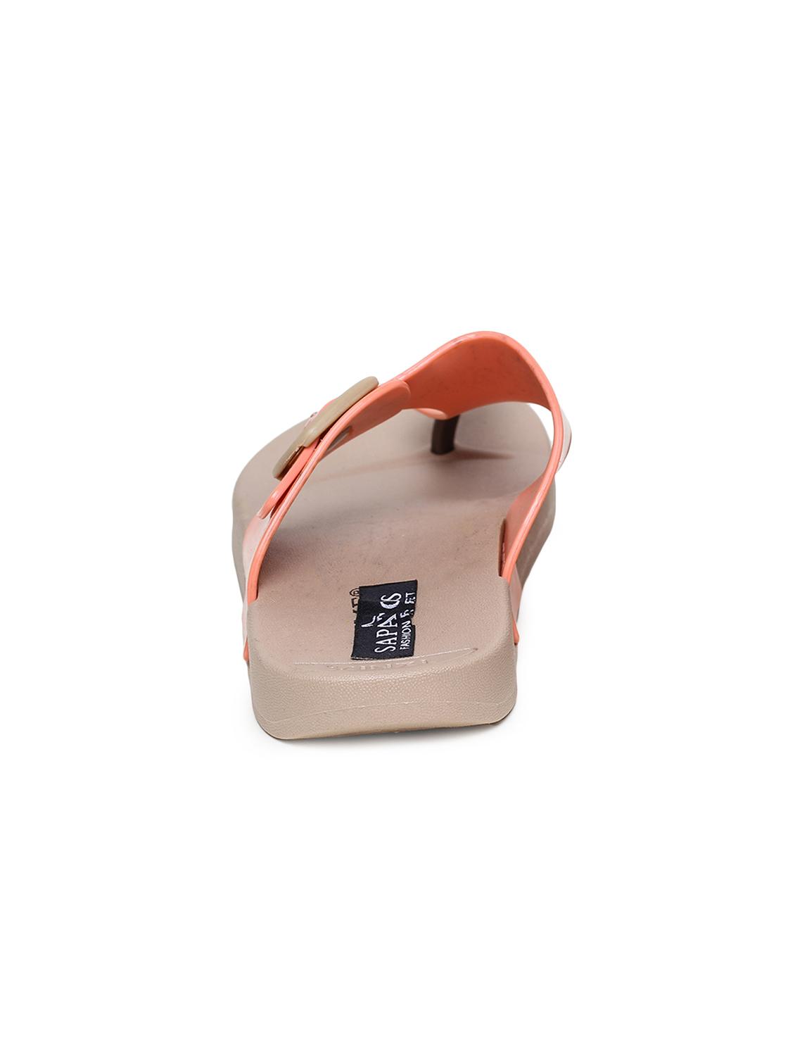 orange toe separator slippers - 17102147 - Standard Image - 2