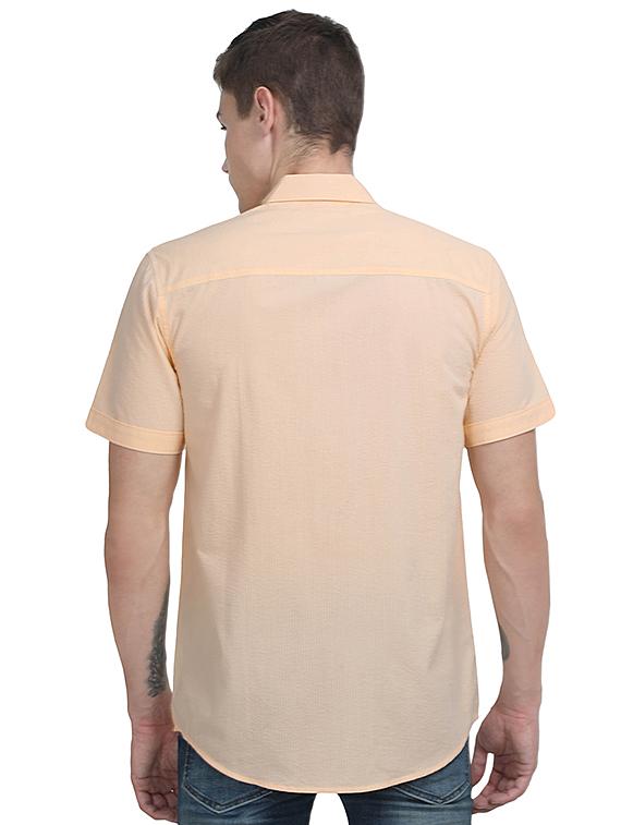orange striped casual shirt - 17102371 - Standard Image - 2