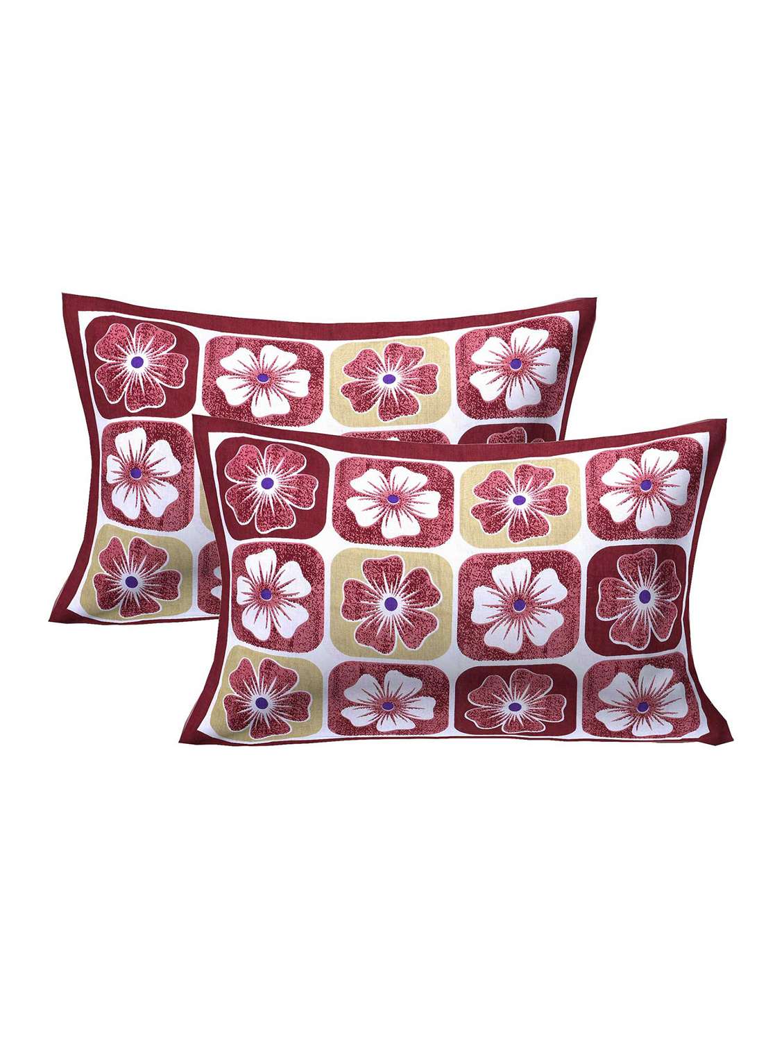  cotton printed pillow cover (set of 2 pieces)
