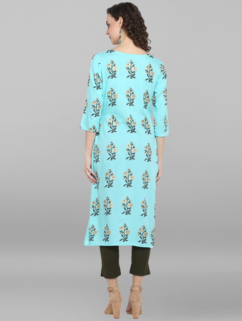 floral straight kurta - 17103710 - Standard Image - 2