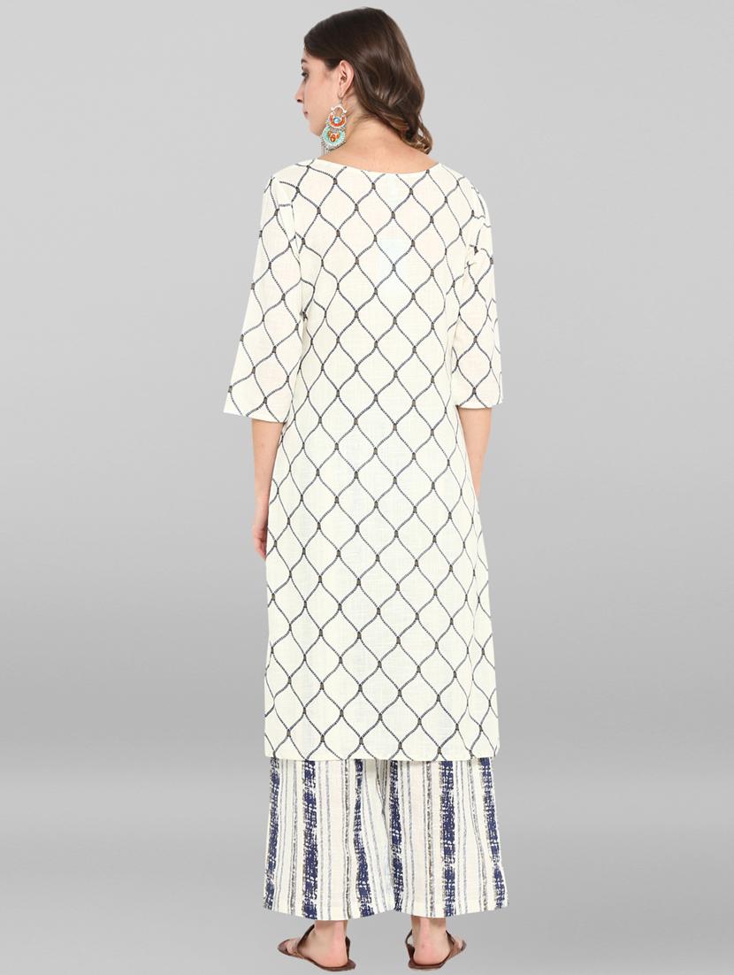 printed kurta palazzo set - 17103723 - Standard Image - 2