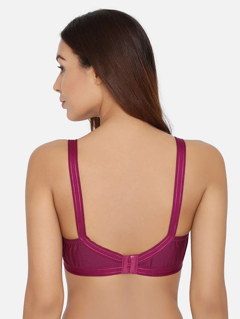 purple solid minimizer bra - 17104859 - Standard Image - 2