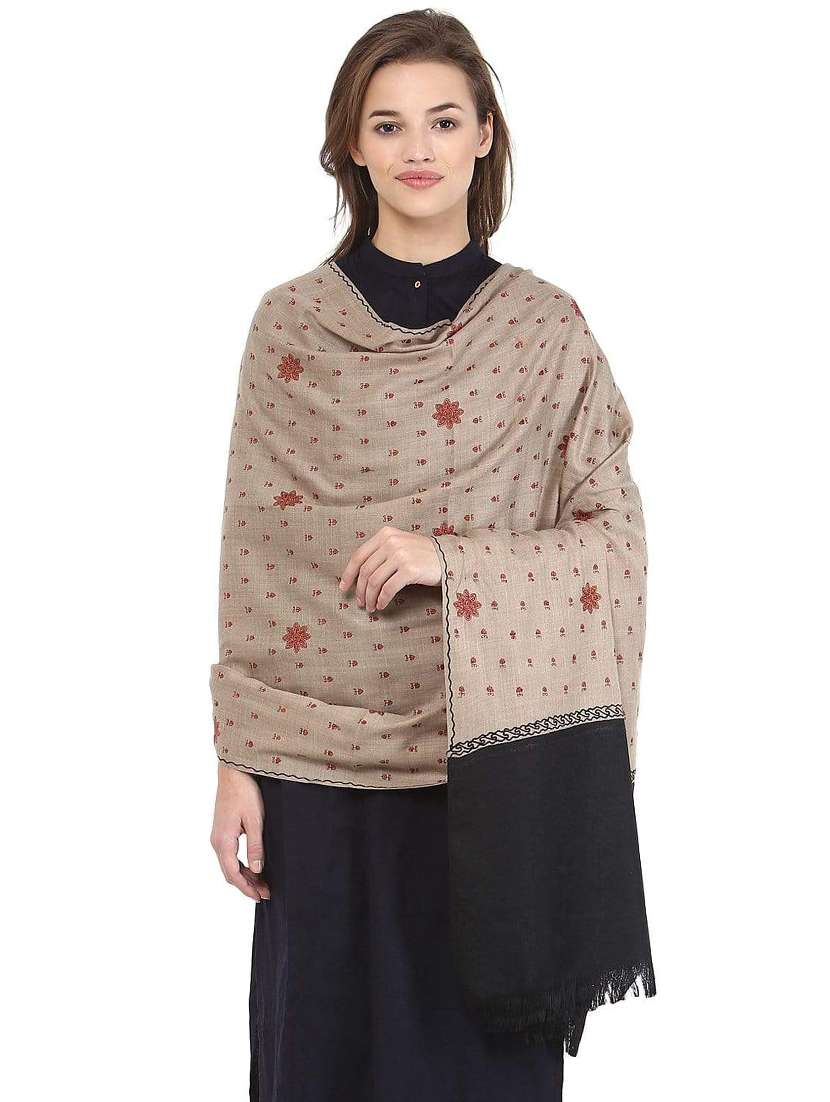 black wool blend shawl