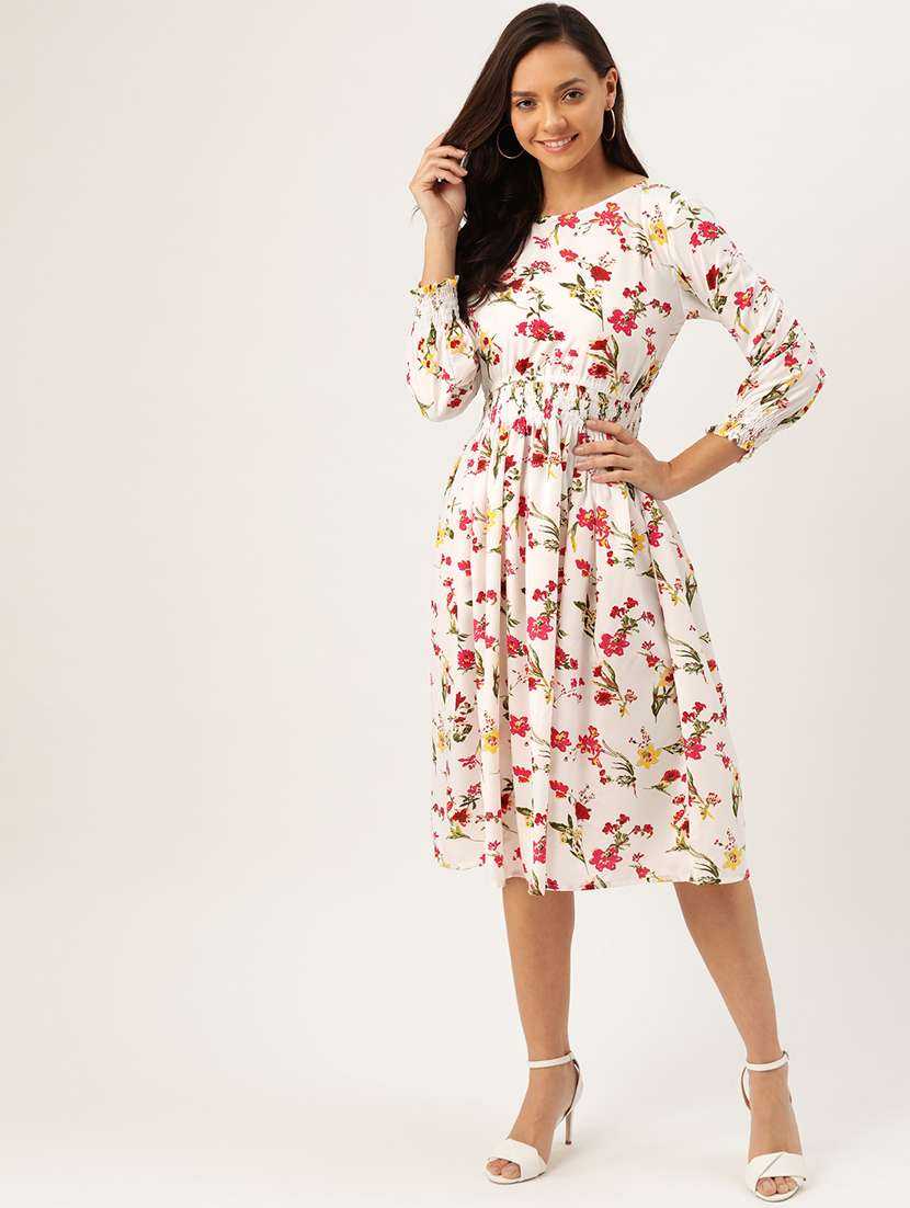 women's fit & flare floral dress