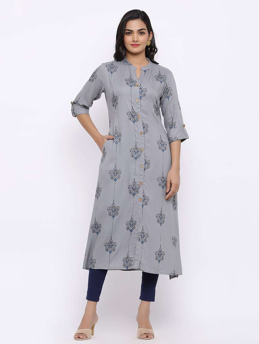 printed a-line kurta