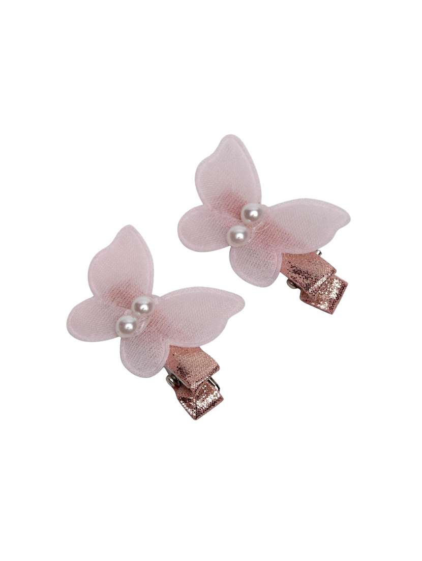pink plastic hair clips accessory