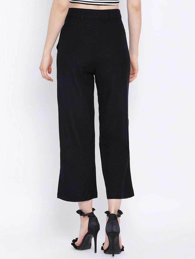 slit pockets flat front trousers  - 17116349 -  Standard Image - 2