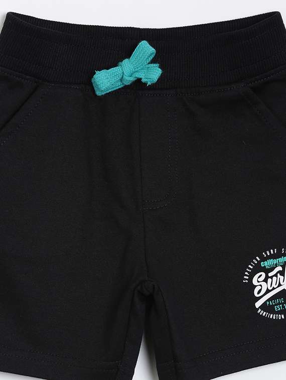 black cotton shorts - 17116902 - Standard Image - 2