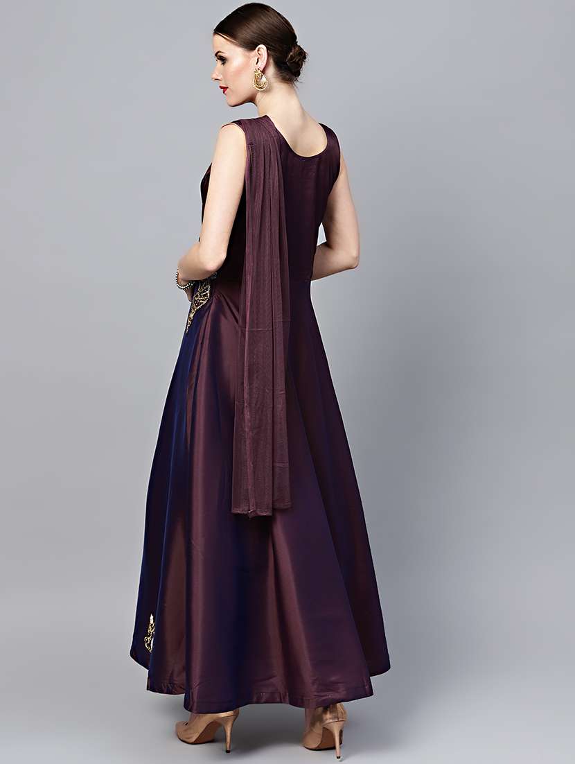 embellished a-line gown - 17117998 - Standard Image - 2