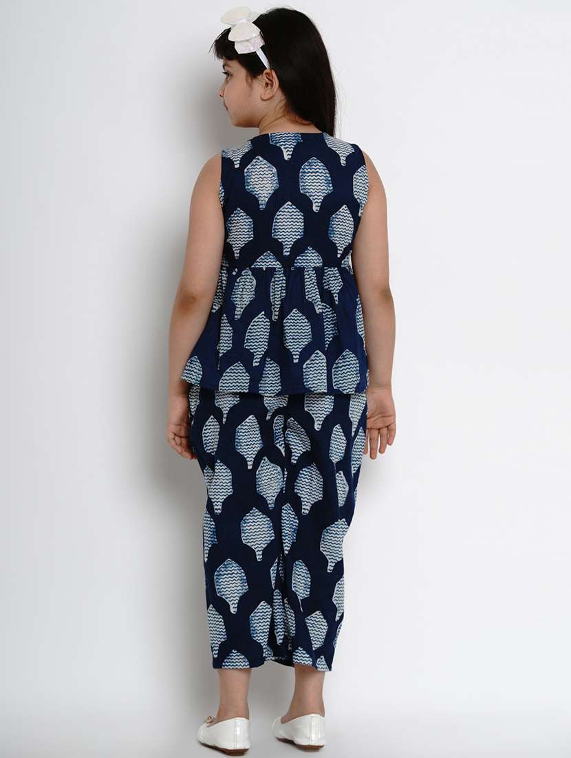 blue kurta palazzo set suit set - 17120439 -  Standard Image - 2