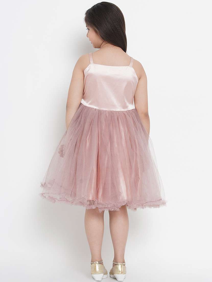pink silk blend frock - 17120440 - Standard Image - 2