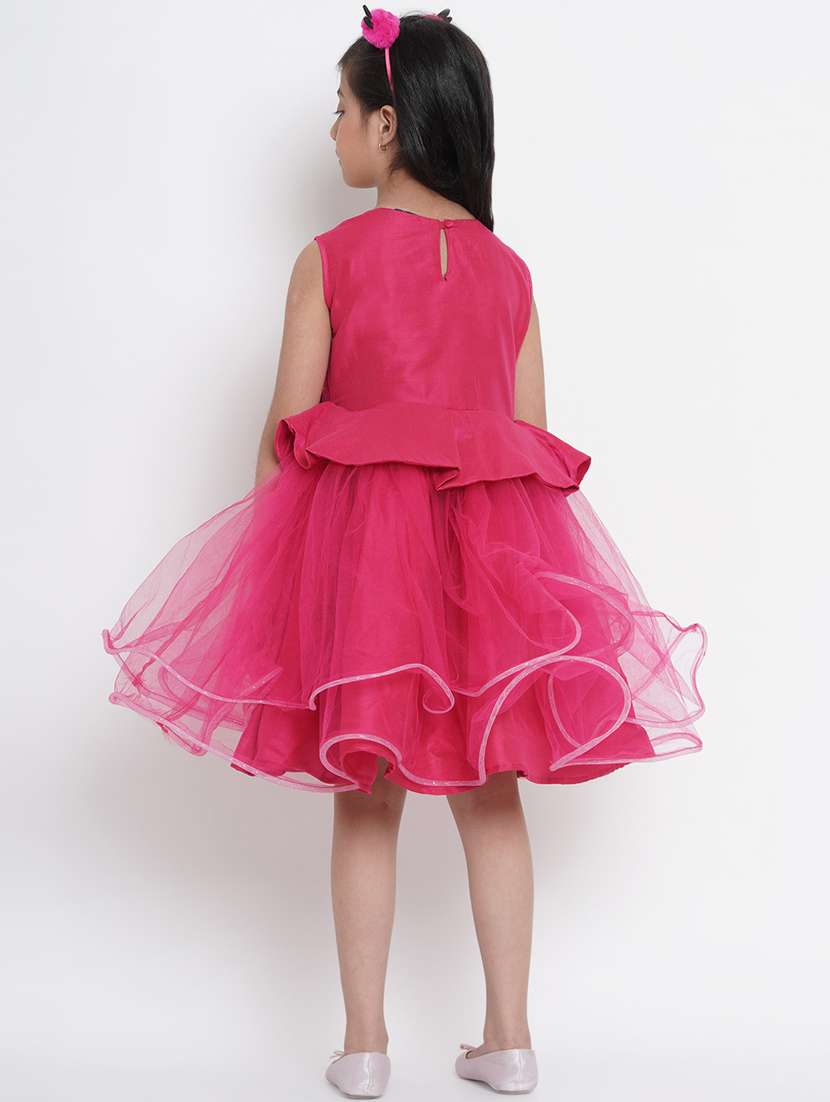 pink silk blend frock - 17120453 -  Standard Image - 2