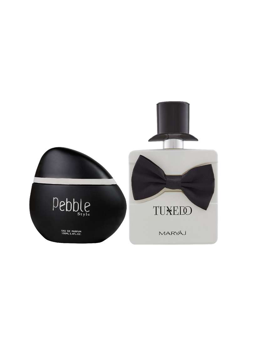 maryaj pebble style edp spicy 100ml for men and maryaj tuxedo edp spicy 100ml for men+ 2 parfum testers free